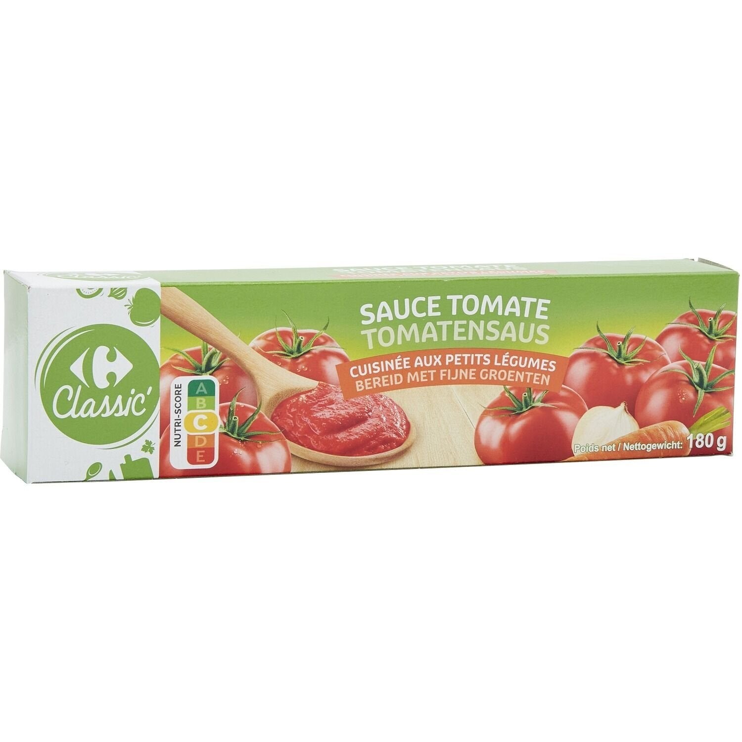 Sauce tomate aux petits légumes CARREFOUR CLASSIC - le tube de 180 G