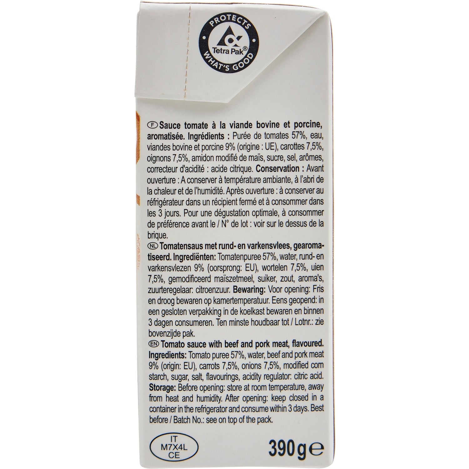 Sauce bolognaise SIMPL - le pot de 390 G