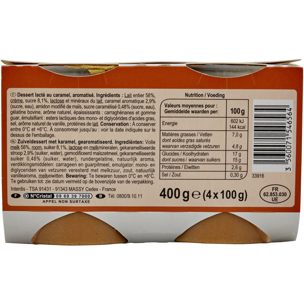Dessert liégeois caramel CARREFOUR CLASSIC - 400 G