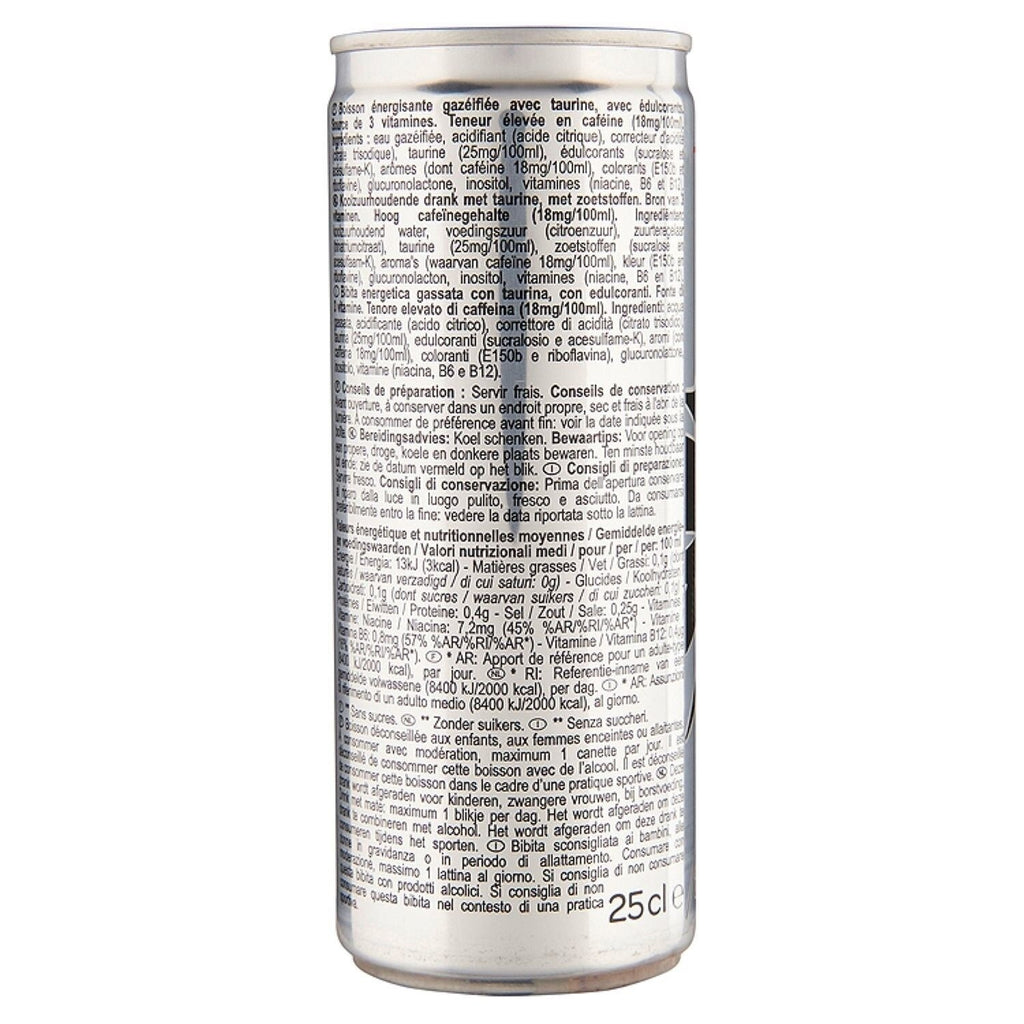 Boisson Énergisante Zéro CARREFOUR  la canette de 25cL