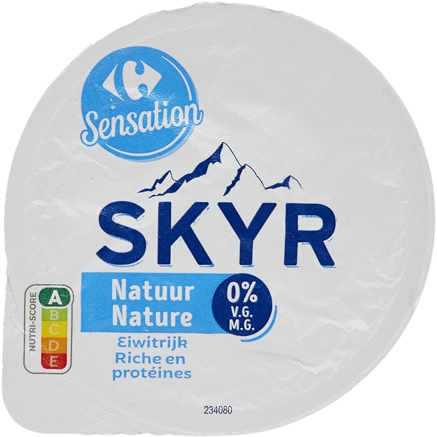 Skyr nature 0% MG CARREFOUR SENSATION le pot de 150g