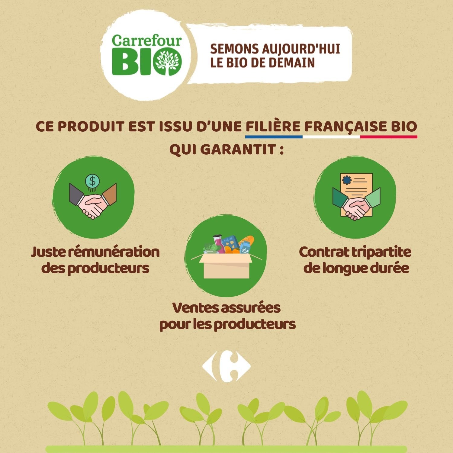 Viande Bovine : Viande hachée pur bœuf 15% MG Bio CARREFOUR BIO - 350g
